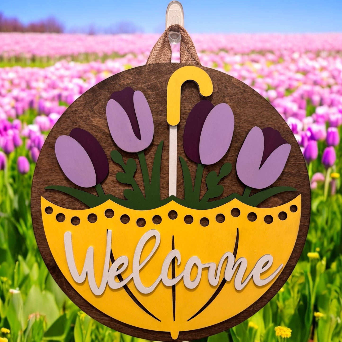 Door Hanger - A Tulip Welcome
