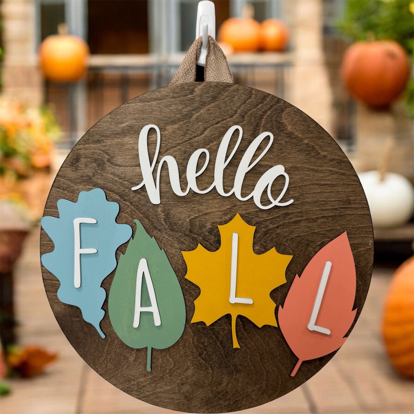 Door Hanger - Hello Fall (Leaves)
