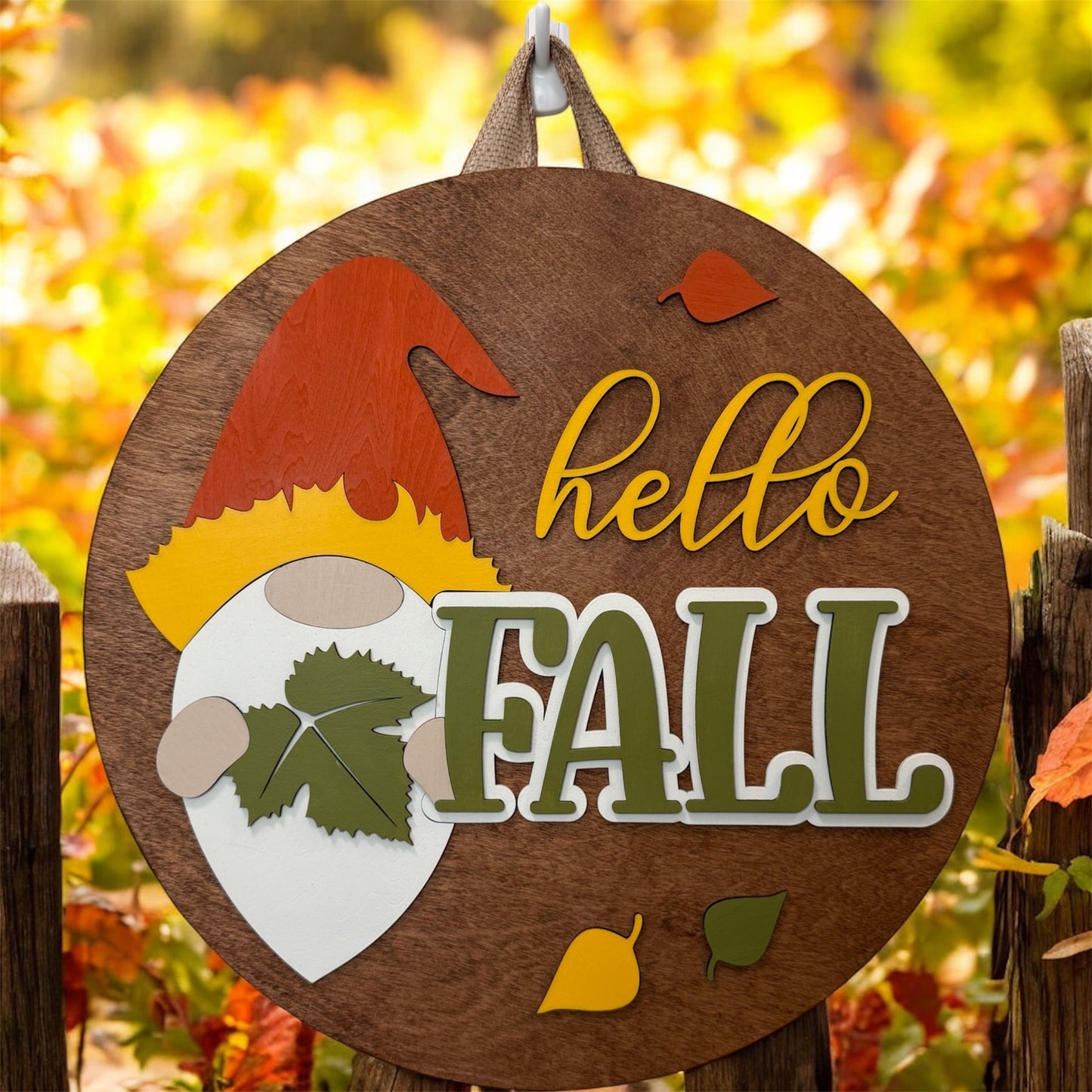 Door Hanger - Hello Fall (Gnome)